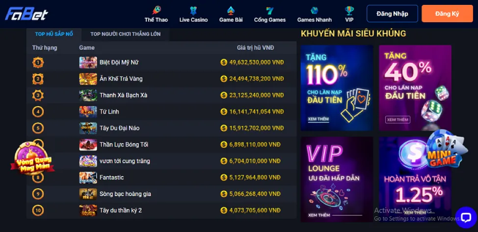 Hình ảnh minh họa các chương trình khuyến mãi và ưu đãi hấp dẫn của tv88 22vip